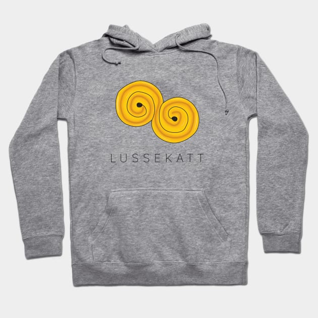 Swedish Lussekatt Lucia Saffron Bun Hoodie by 66LatitudeNorth